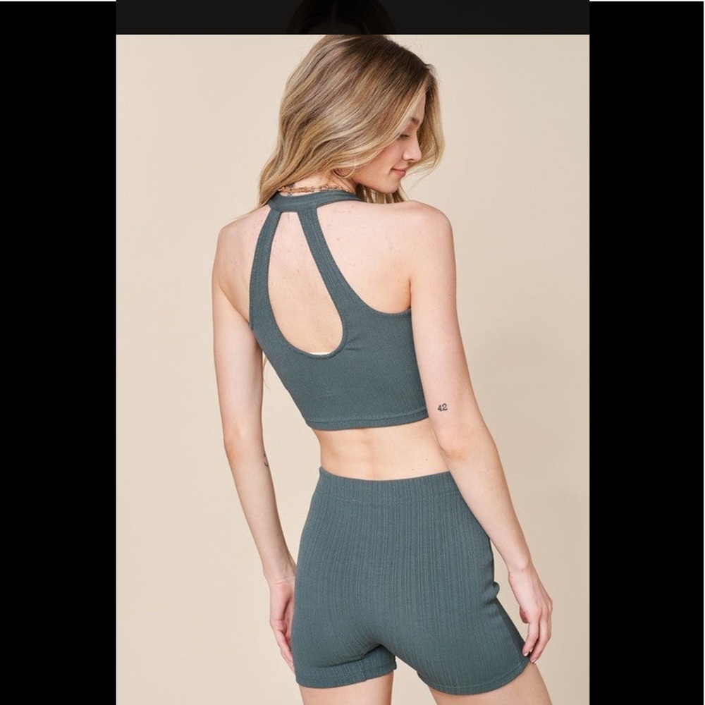 Knit Set in Deep Green